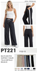 Pantalones con franja lateral-JERBOT-PT221