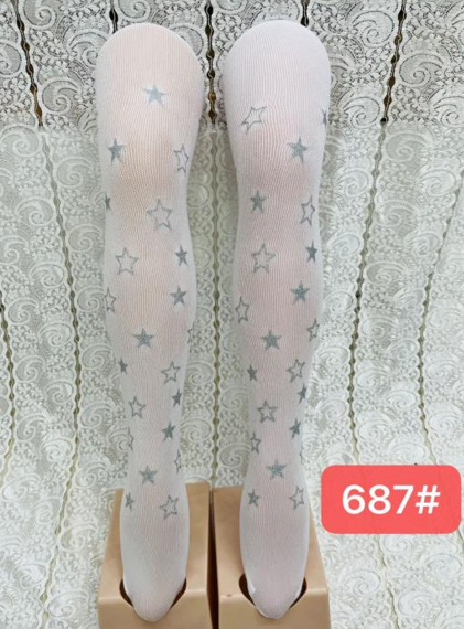 Medias con estampado de estrellas-687
