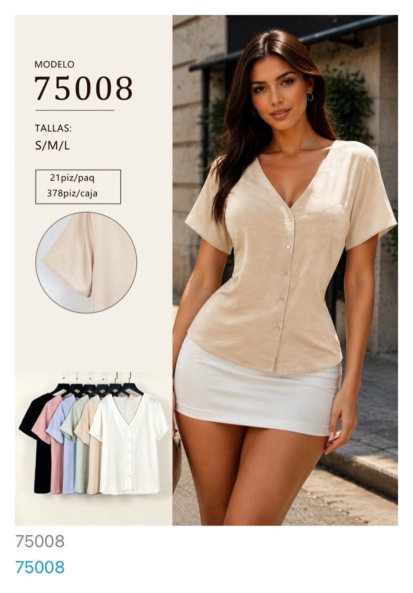 Blusa con botones-75008