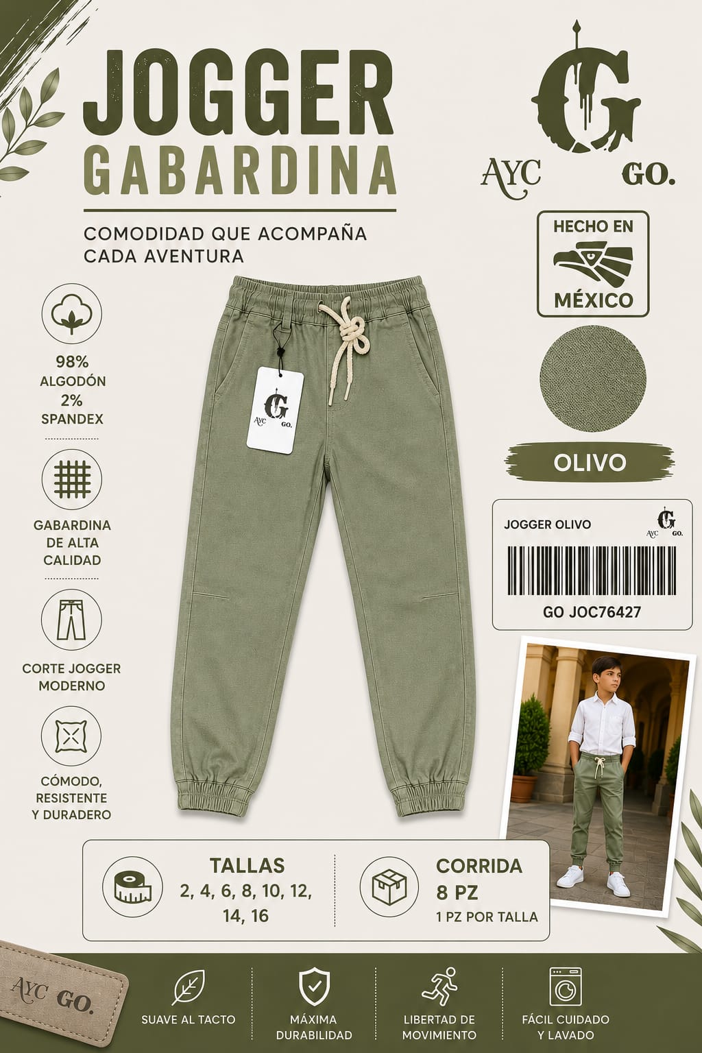 Jogger Gabardina-GO JOC76427