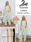 Conjunto de top y pantalón-L1065#