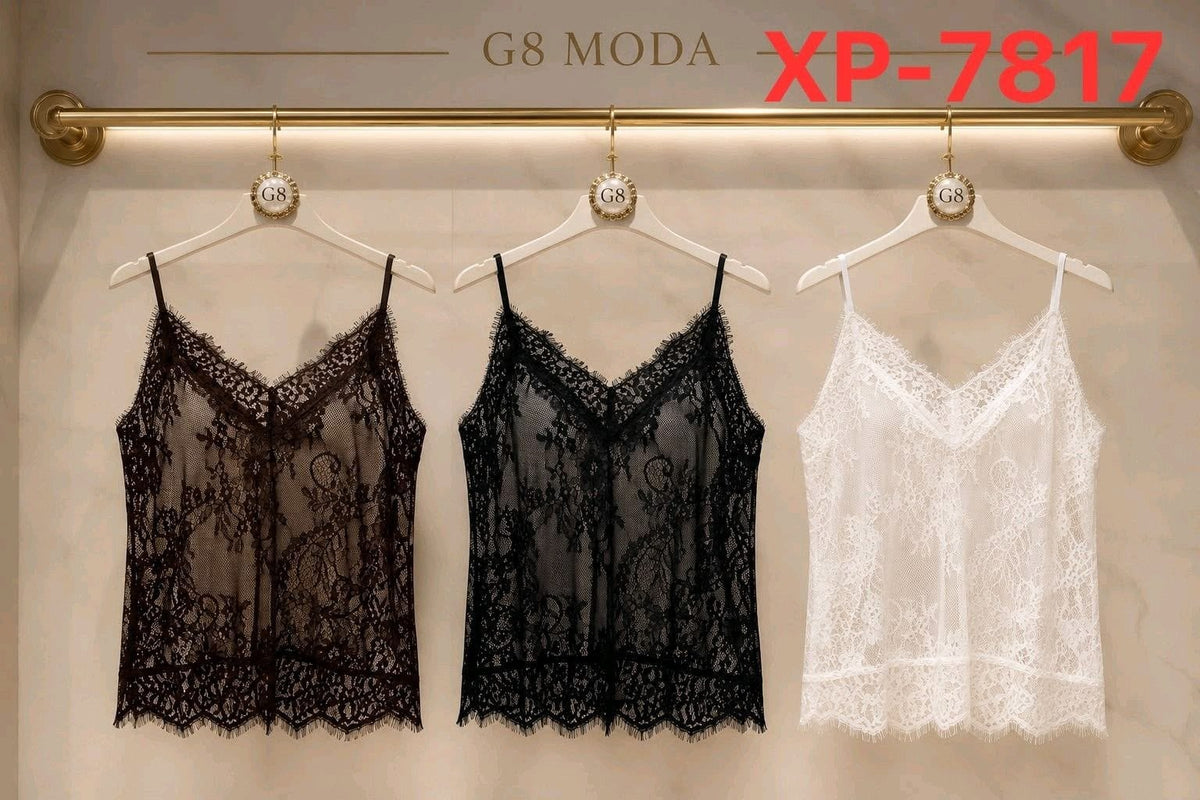 Top de encaje-XP-7817