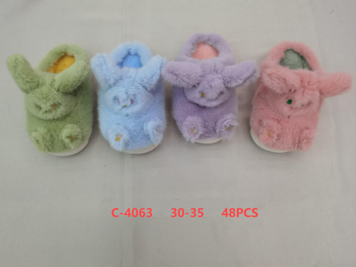 Pantuflas de conejito de peluche-C-4063