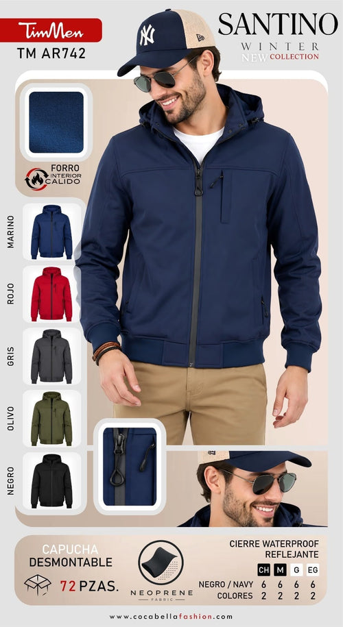 Chamarra con capucha desmontable-TM AR742