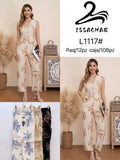 Conjunto de chaleco y pantalón estampado-L1117#