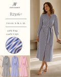 Vestido camisero a rayas con cinturón-R2506#
