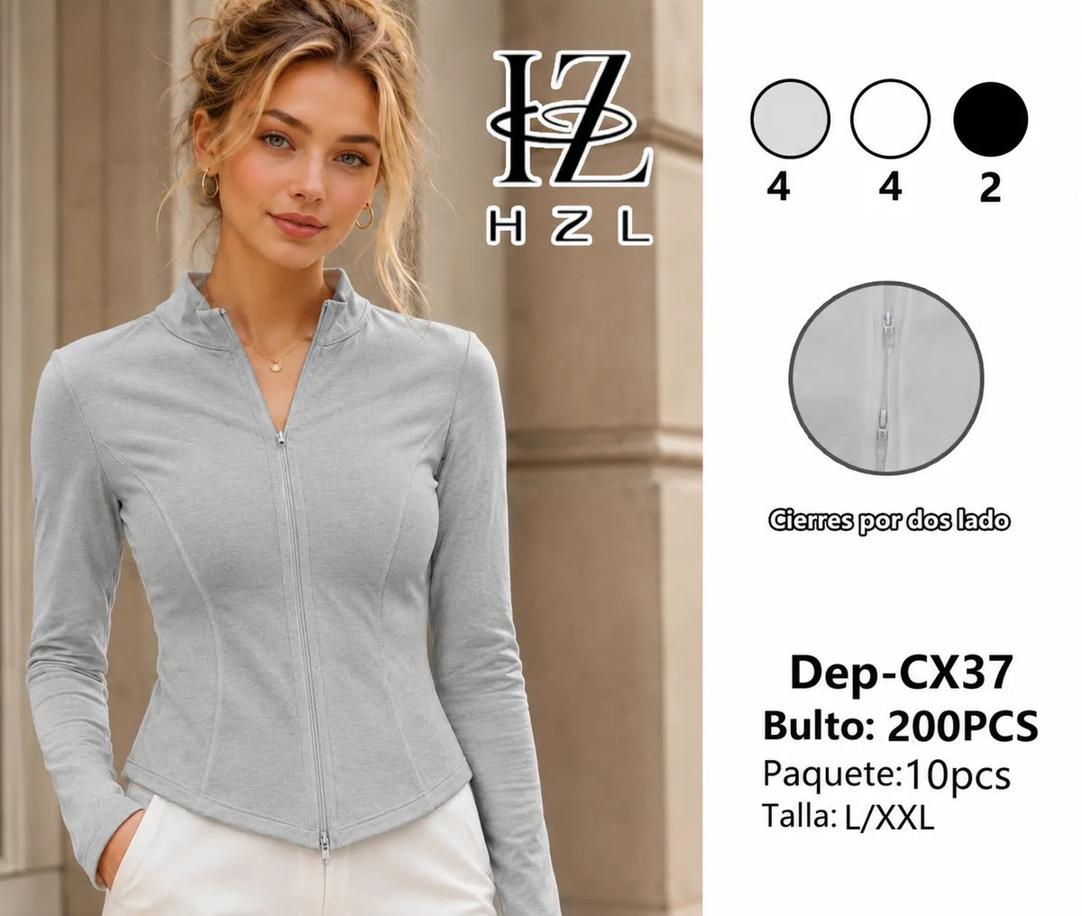 Chaqueta deportiva con cierre-Dep-CX37