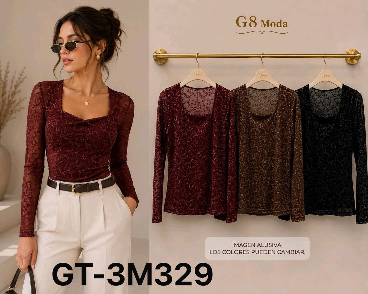 Blusa de encaje-GT-3M329