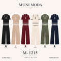 Conjunto de polo y pantalón acanalado-MUNCON-M-1215