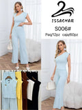 Conjunto de top y pantalón-S006#