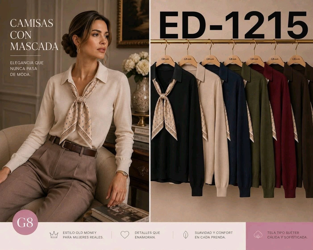 Camisa con mascada-SUE-ED-1215