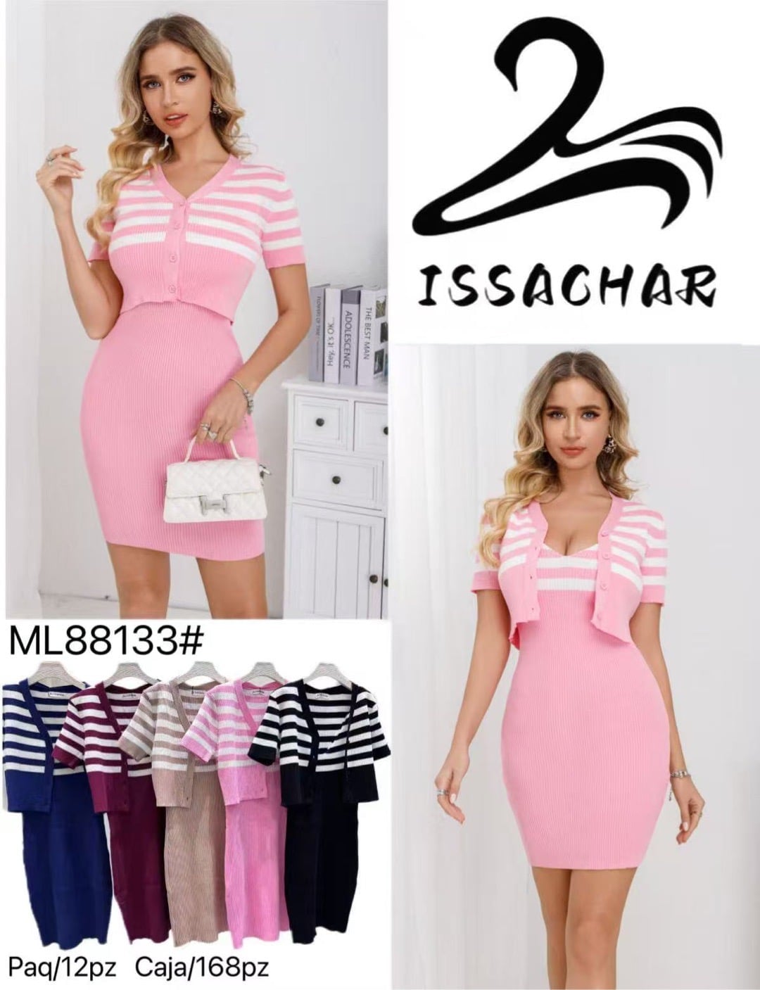 Vestido con cárdigan-ML88133#