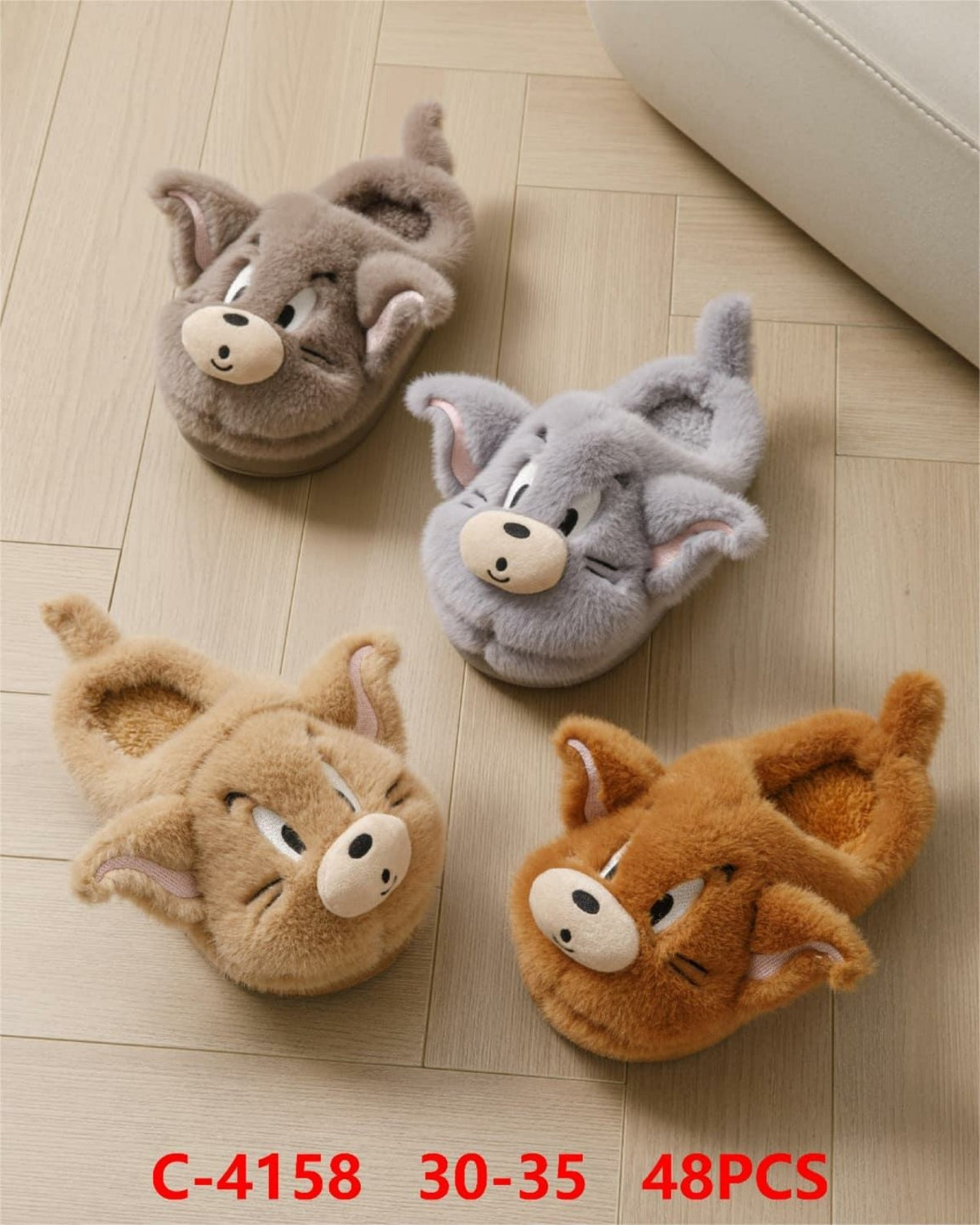 Pantuflas de personajes de caricatura-C-4158