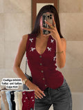 Chaleco de punto con lazos-A5026