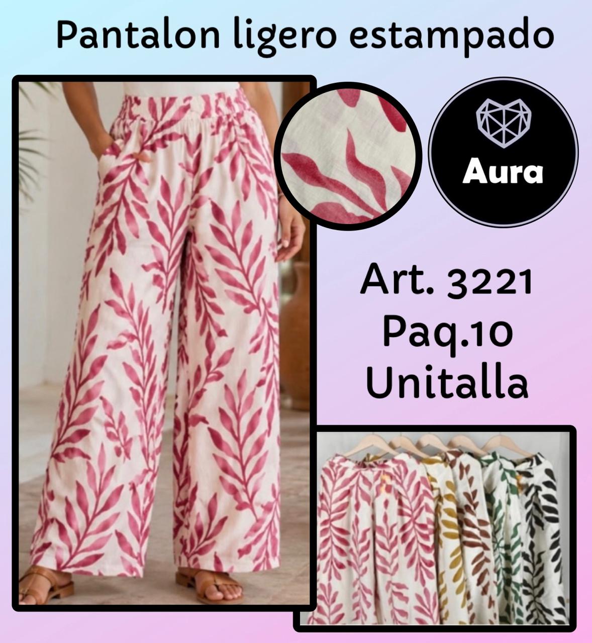 Pantalón ligero estampado-3221