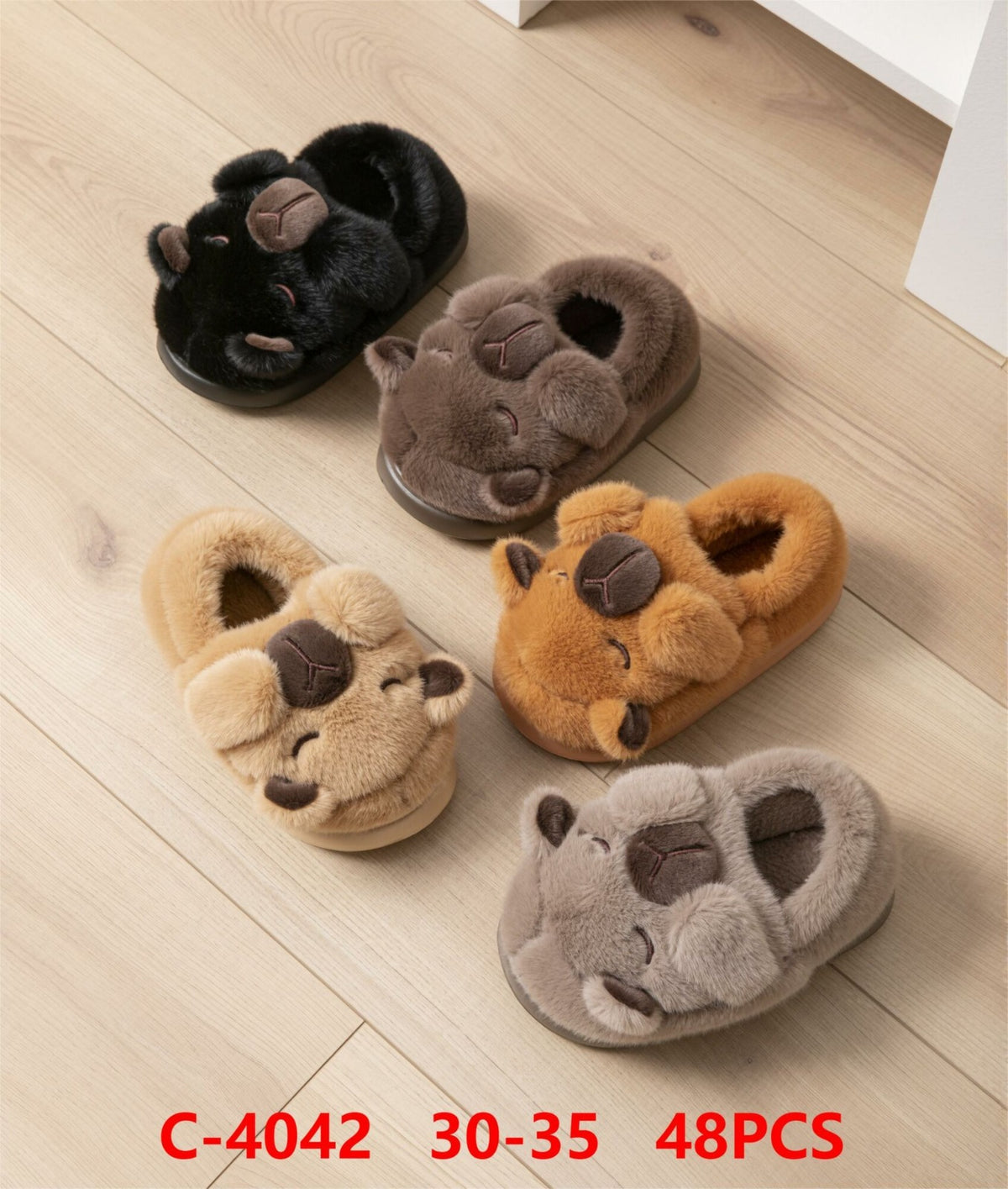 Pantuflas de animal con dibujos-C-4042