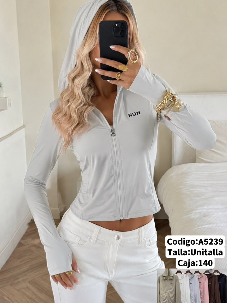 Chaqueta deportiva con capucha-A5239