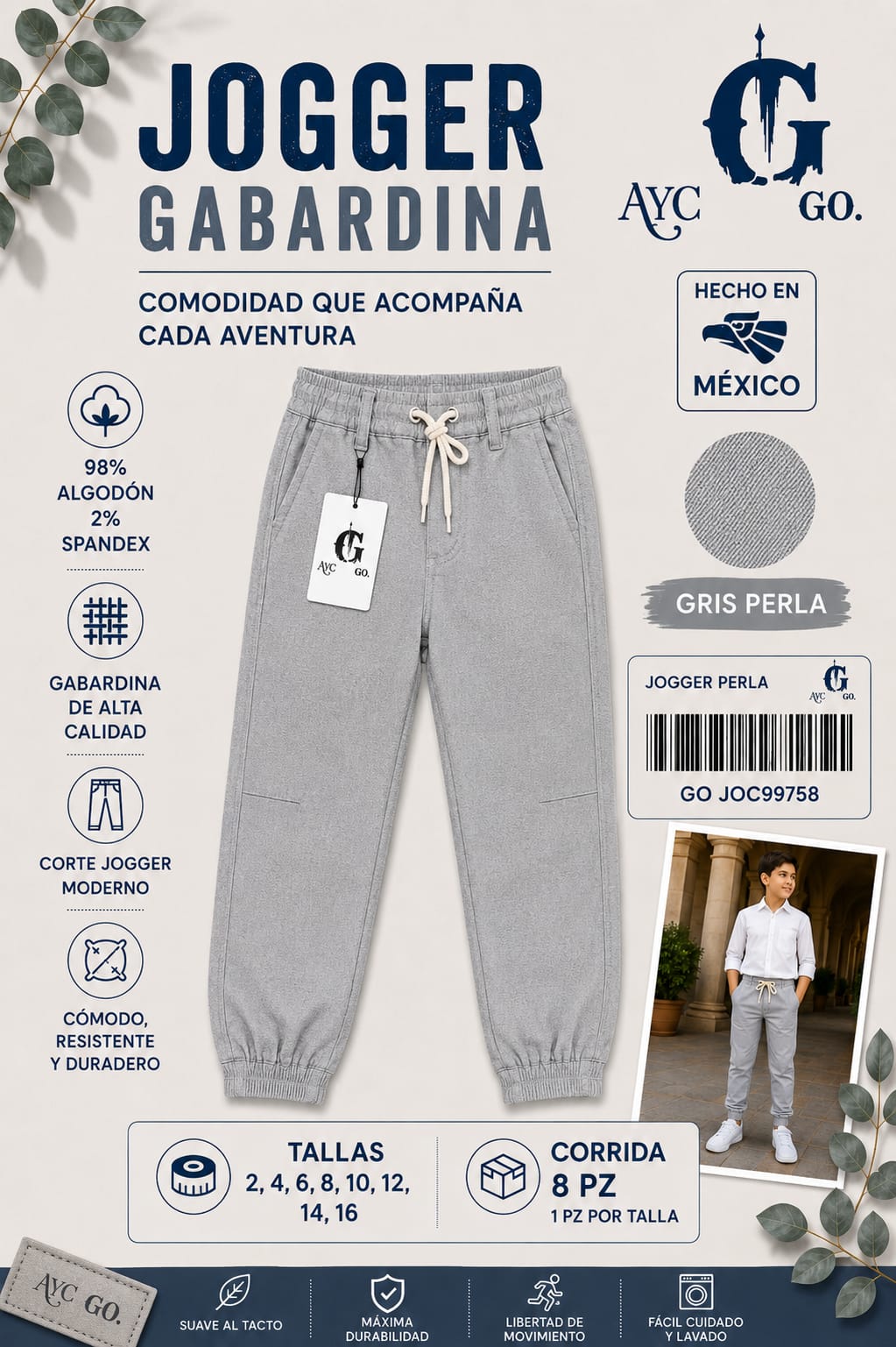 Jogger Gabardina-GO JOC99758