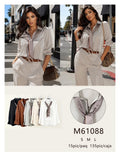 Blusa con pañuelo integrado-M61088