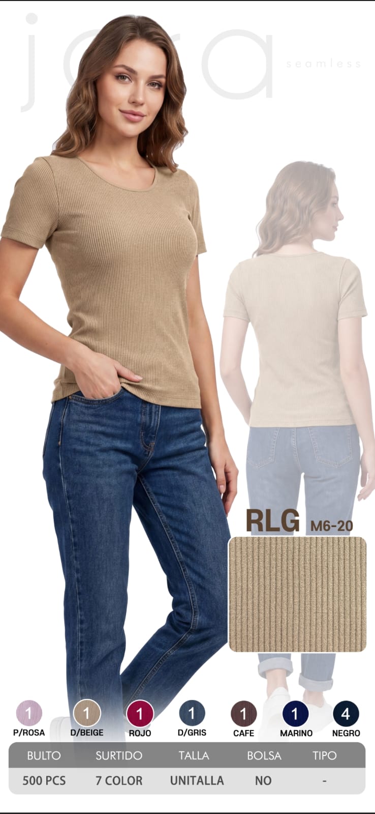 Playera acanalada-RLG M6-20