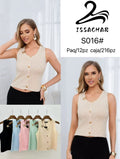 Blusa tejida con botones-S016#