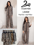 Pijama de dos piezas con estampado animal-L946#