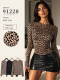 Blusa manga larga animal print-91228