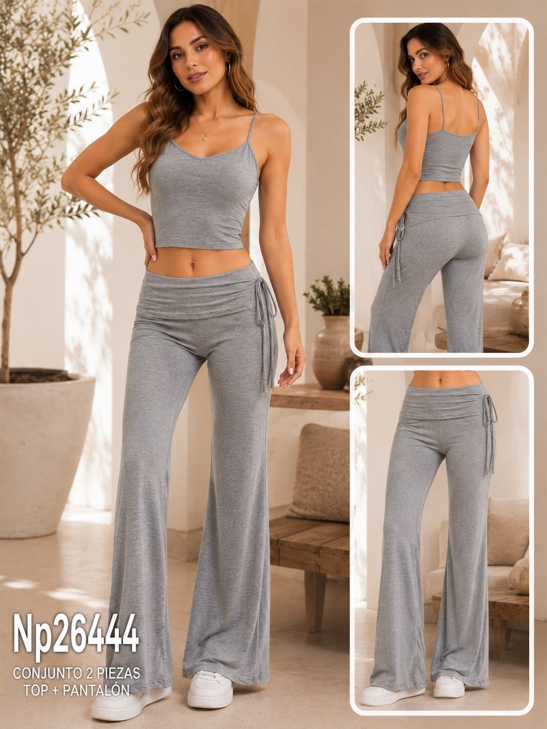Conjunto de top y pantalón-NP26444