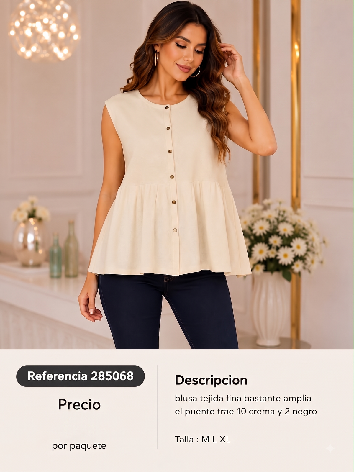 Blusa tejida amplia-285068
