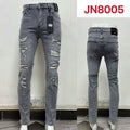 Jeans corte skinny con roturas-JN8005