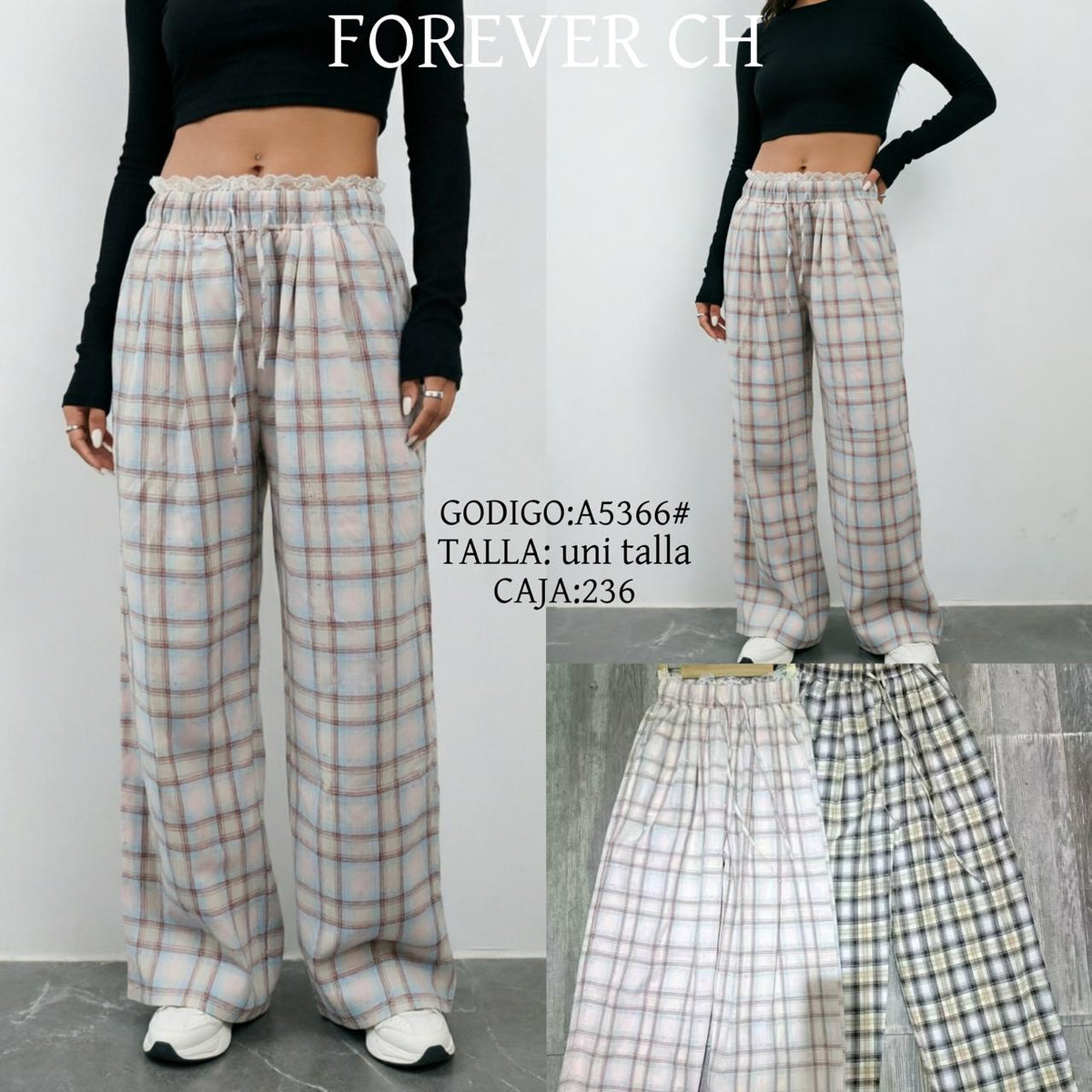 Pantalones a cuadros-A5366