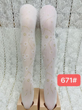 Medias con estampado floral-671
