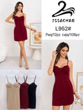 Vestido corset con tirantes-L952#