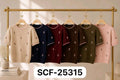 Suéter de punto con bordado de flores-SCF-25315