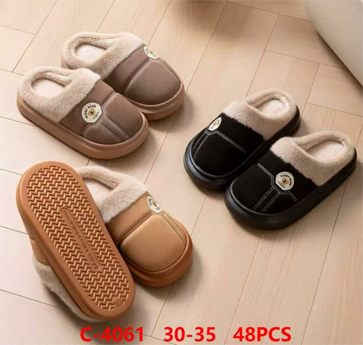 Pantuflas de casa con forro-C-4061
