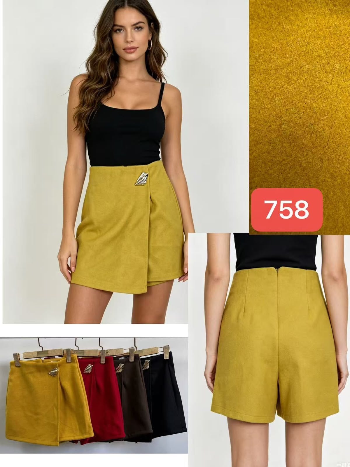 Falda short cruzada-758