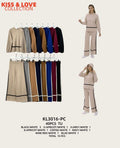 Conjunto de sudadera con capucha y pantalón-KL3016-PC
