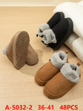 Pantuflas de invierno con forro de peluche-A-5032-2