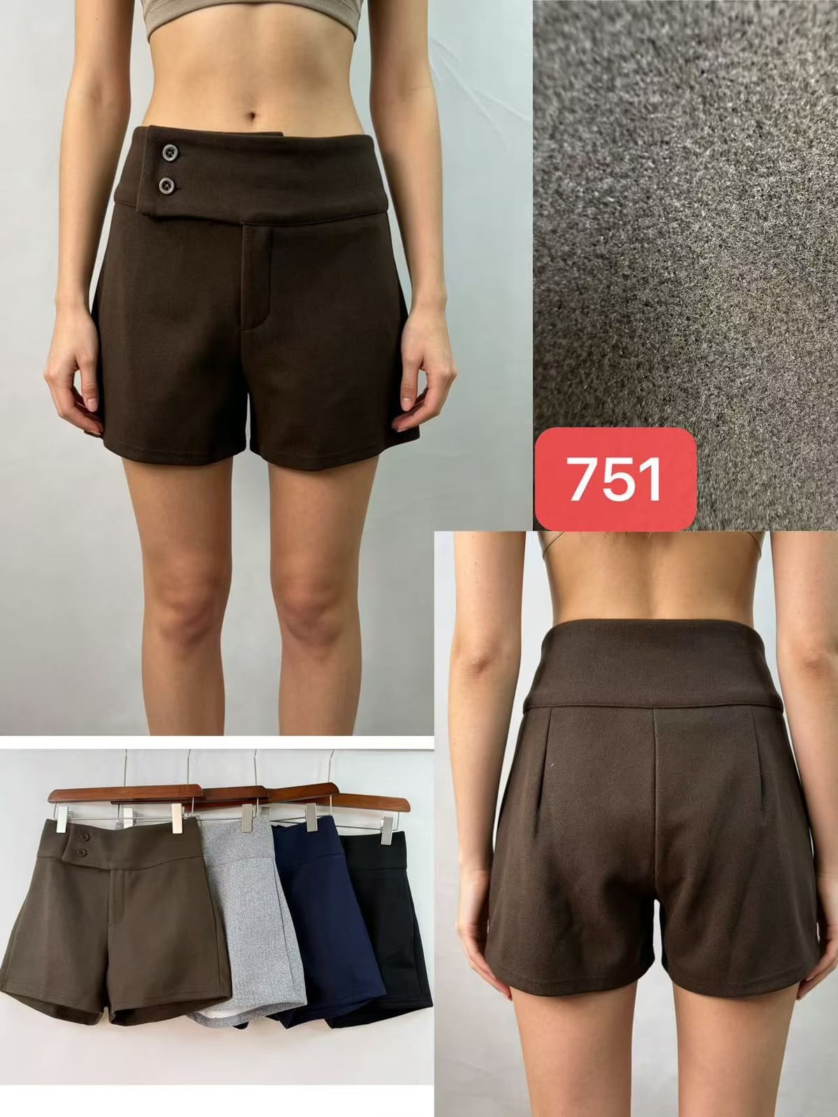 Short de cintura alta-751