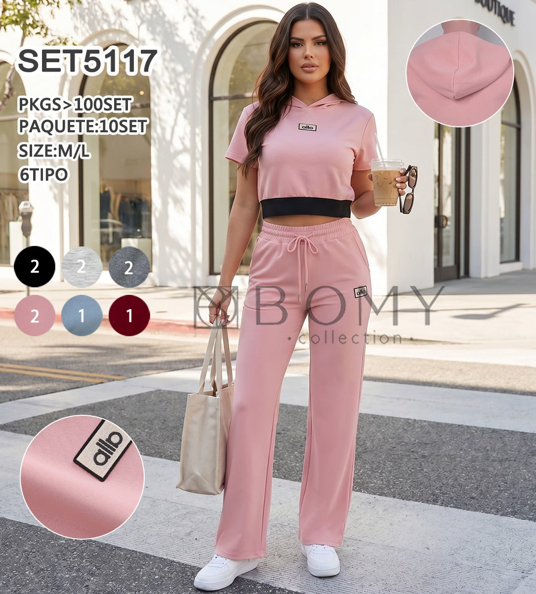 Conjunto deportivo con sudadera y pantalón-SET5117