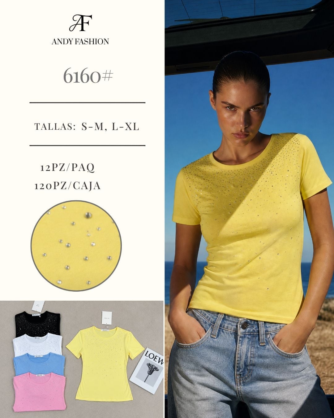 Playera con pedrería-6160#
