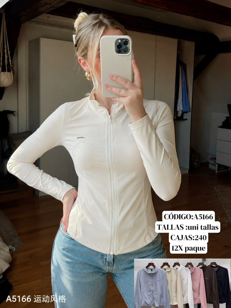 Chaqueta deportiva con cierre-A5166