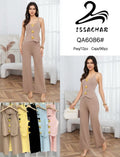 Conjunto de top y pantalón-QA6086#