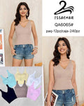 Top de punto sin mangas-QA6065#