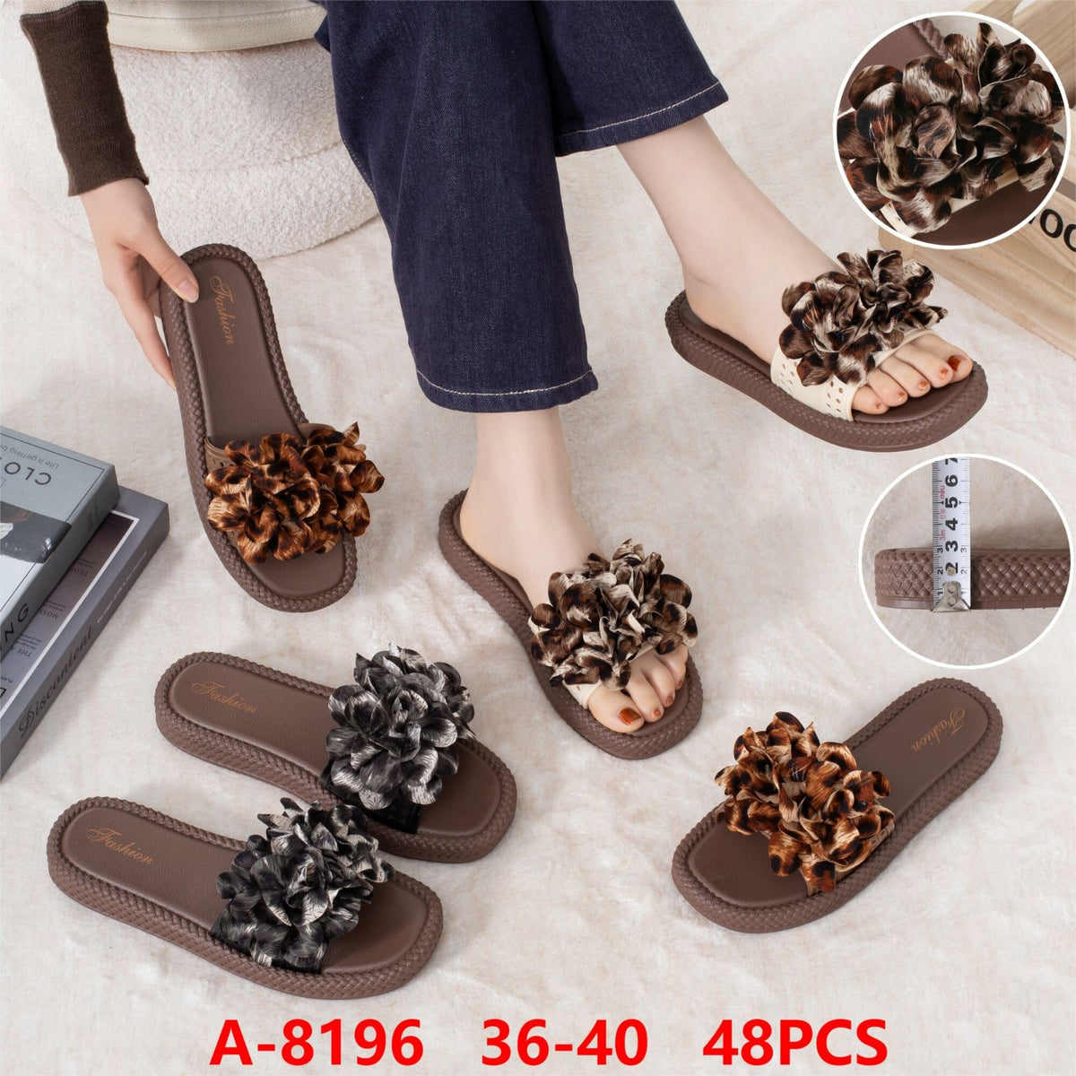 Sandalias de plataforma con detalle de estampado-A-8196