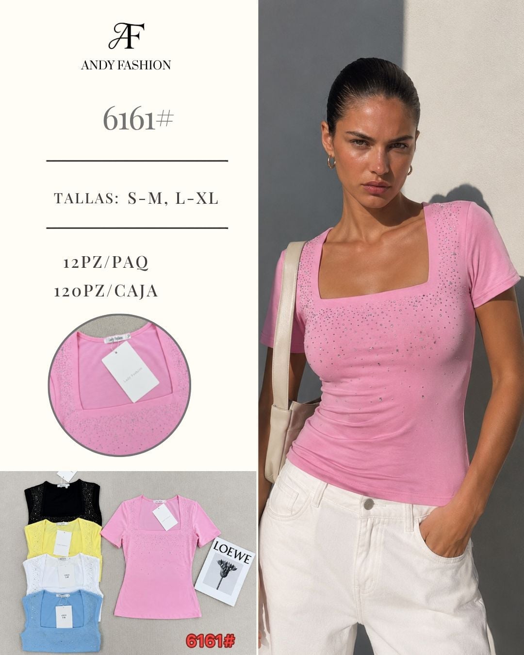 Blusa con pedrería-6161#