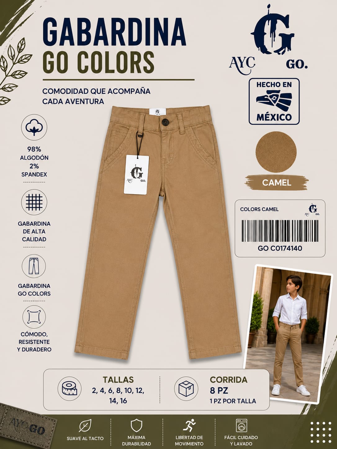 Pantalón de Gabardina Go Colors-GO C0174140