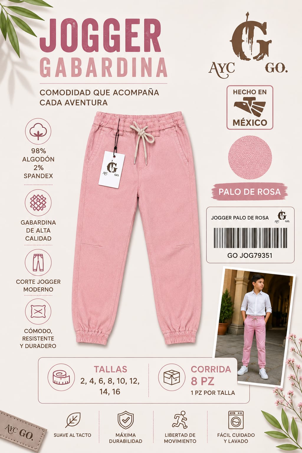Jogger Gabardina-GO JOG79351