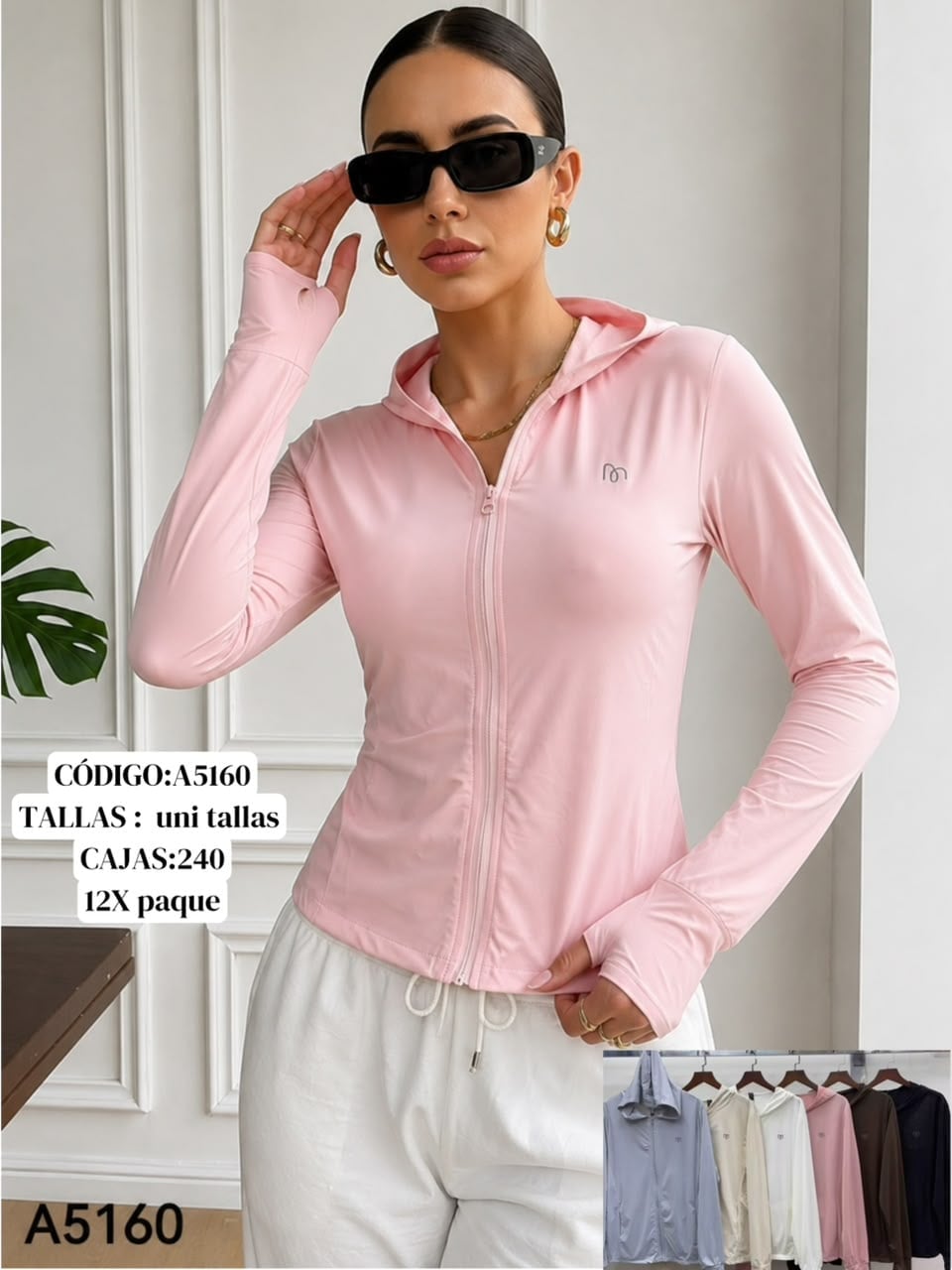 Chaqueta deportiva con capucha-A5160