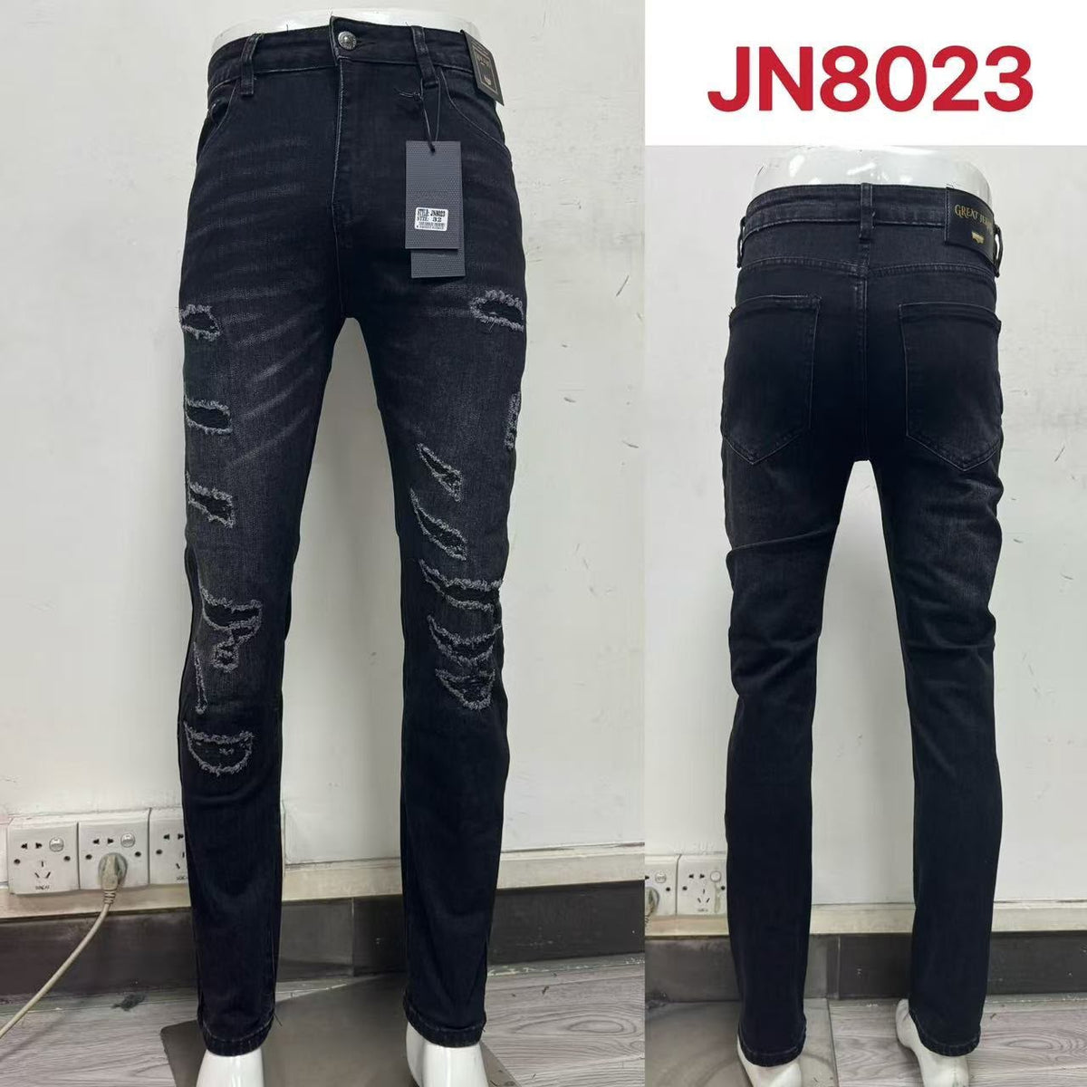 Jeans con roturas-JN8023